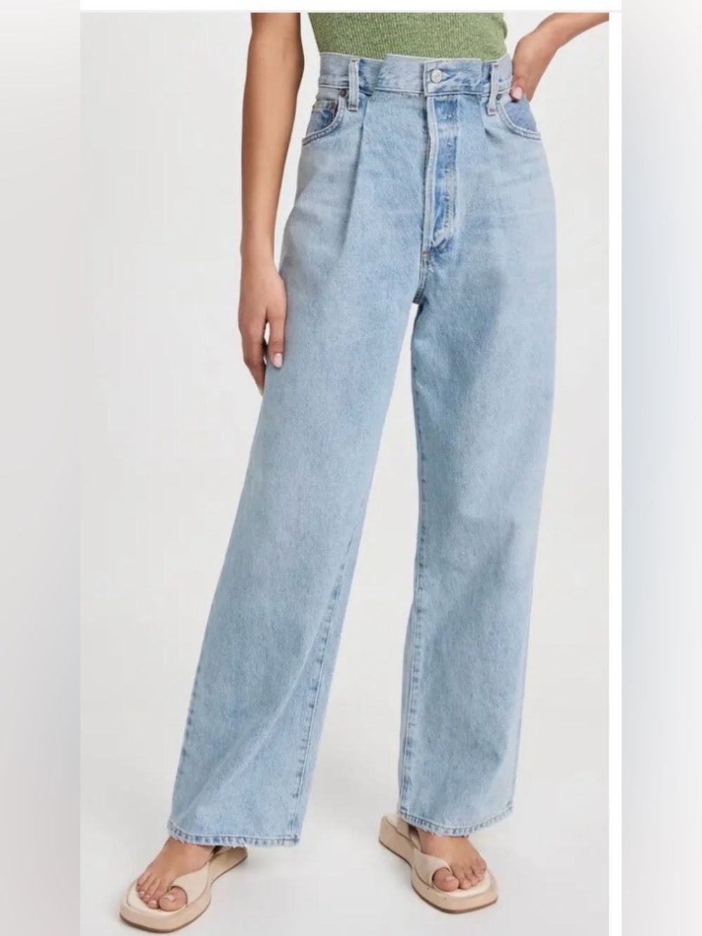 AGOLDE Dax Upside Pleated Waist Jean, Sz 25